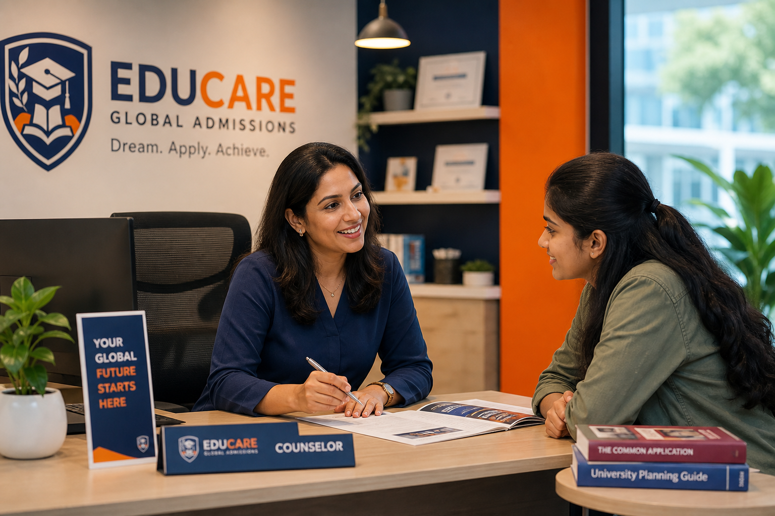 College counselor speaking with a student
